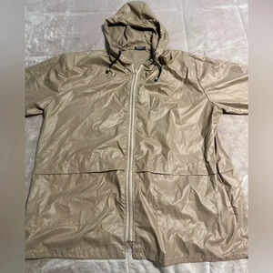 Coofandy Full Zipper Windbreaker Jacket Men’s XXL Hooded Khaki